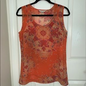 Orange Floral Tank